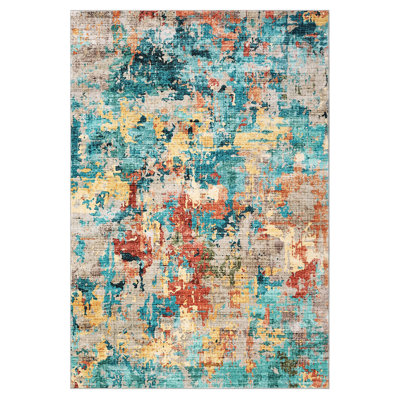 Abstract Machine Washable Rug with Rubber Backing for Living Room Modern Non-Slip Dining Room Rug Easy-Cleaning Floor Carpet for Bedroom Hallway Kitchen