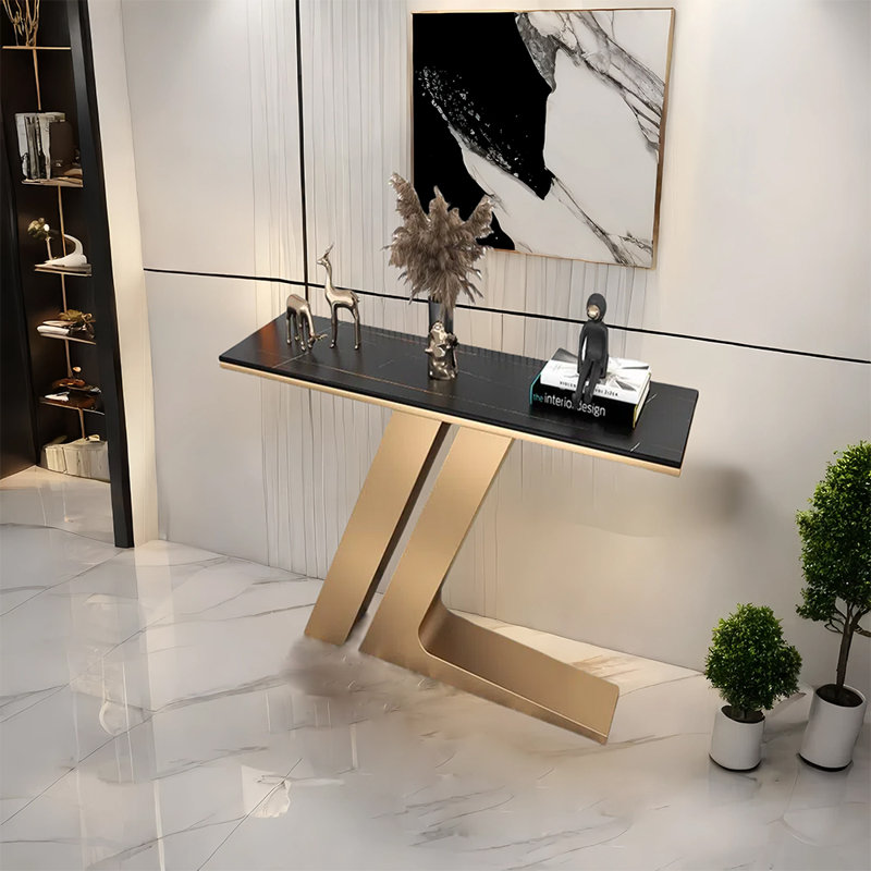 Console d'entrée de luxe, Noir, noir, noir, noir, H 31,5 po x l 39,4 po x P 11,8 po