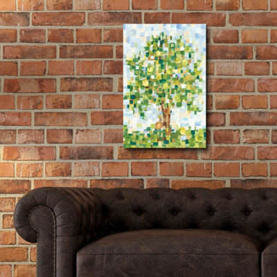 «Quilted Tree 1» par Ethan Harper, art mural en verre acrylique