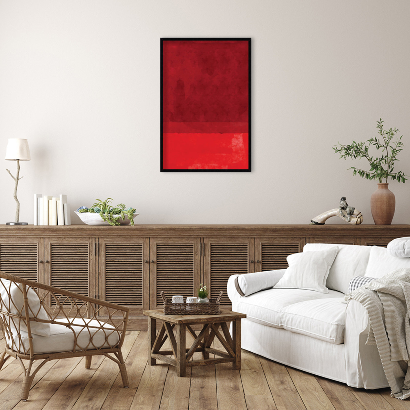 Minimal Watercolor #2 by Jay Stanley Wood Framed Wall Art Print, 41" H x 28" W, Black