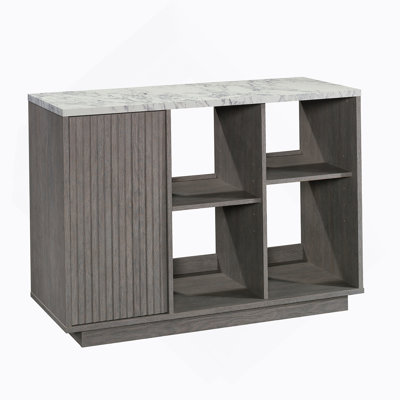 Armoire de rangement décorative, finition grise