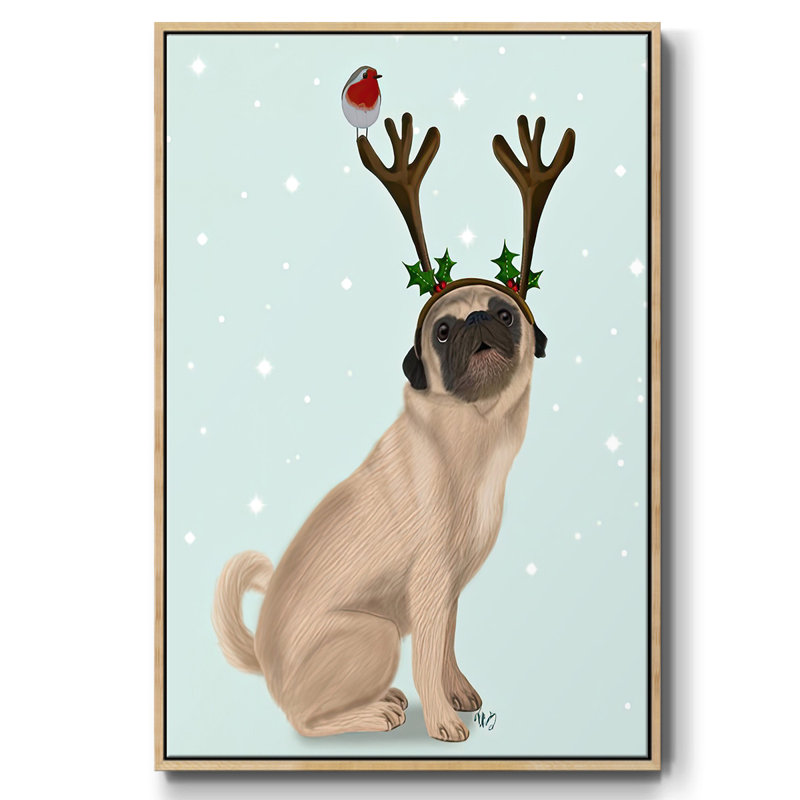 Carlin de Noël avec bois et merle, H 41 po x l 27 po x P 1,5 po, Naturel