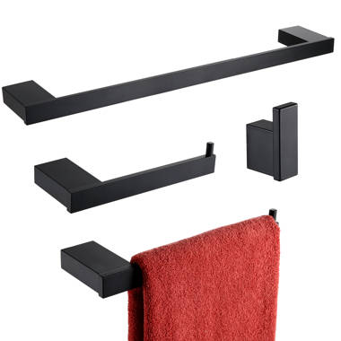 Kingston Brass BAHK6012478MB Markus 5-Piece Bathroom Accessory Set, Matte Black