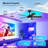 Modern Ceiling Fan with Dimmable Color Changing LED and Remote Control