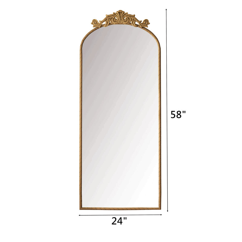 Miroir mural 58 po X24 po, Bronze