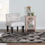 Tapis à motif abstrait tissé à plat noir-16363733