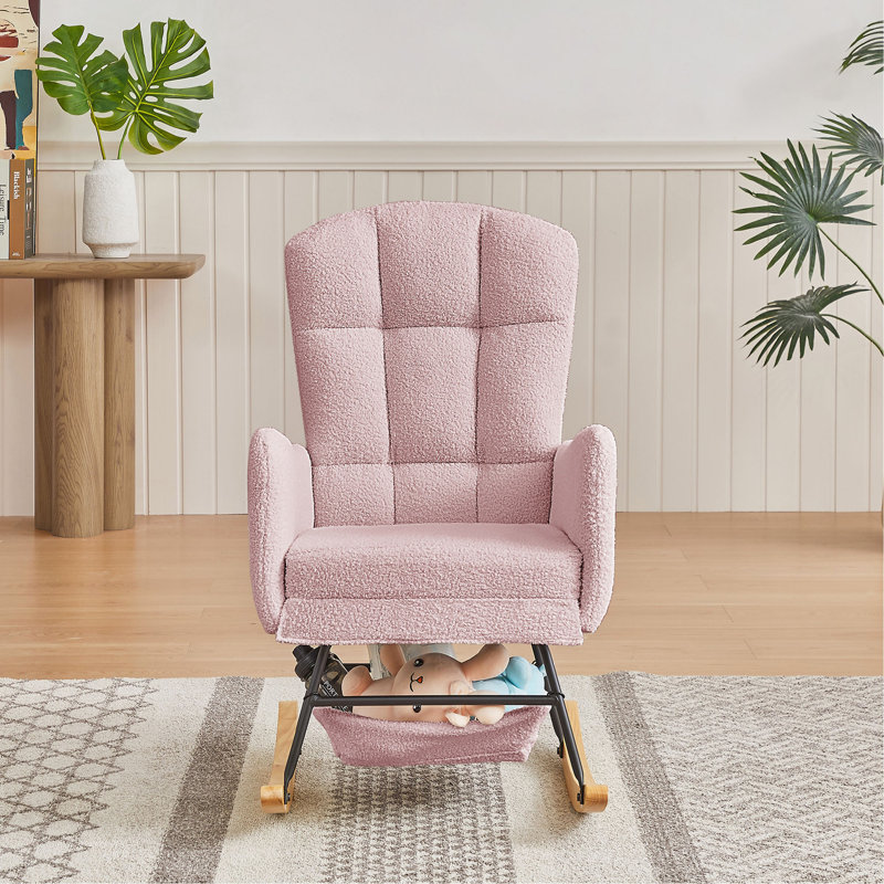 Fauteuil à bascule Teddy, Rose