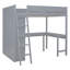 Lit mezzanine double avec bureau et tablette-543575352