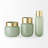 Trashawn Medium Mint Glass Vase W/Matte Gold Metal Neck Cuff