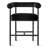 Modern 24" Upholstered Velvet Solid Back Counter Stool with Arms (Set of 2)-1011671520