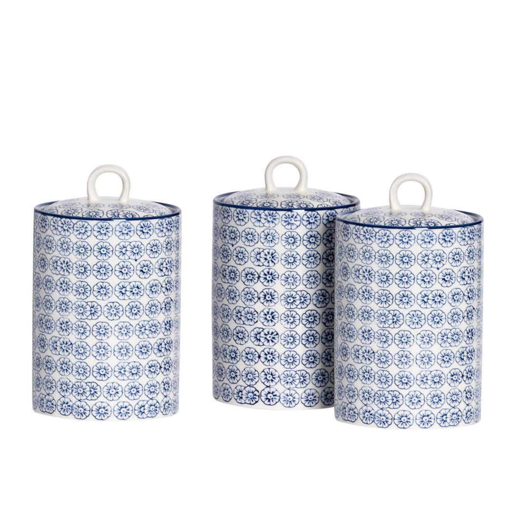 Nicola Spring - Hand-Printed Kitchen Canisters