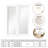 2 MDF Interior Slab Doors with Aluminium Hardware Bypass Sliding Door Full Lite Mirror Glass Design-105183241