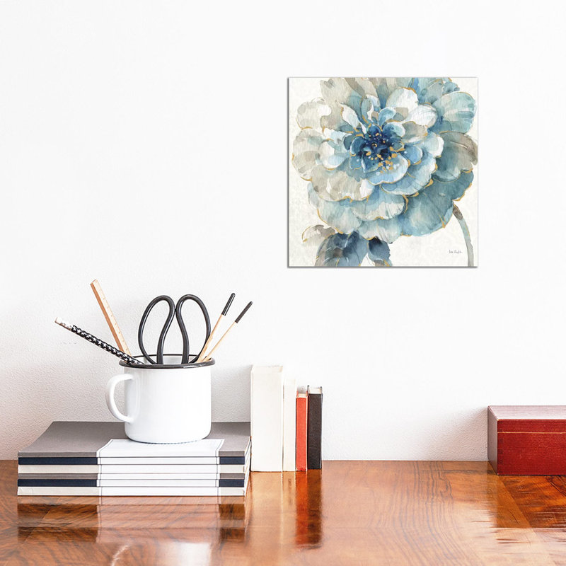 «Indigold VII», reproduction sur toile, H 12 po x l 12 po x P 0,75 po, Toile tendue