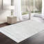 Canvello Modern Hand-Loomed Ivory/Blue Bsilk & Wool Area Rug- 8' X 10'-507060852