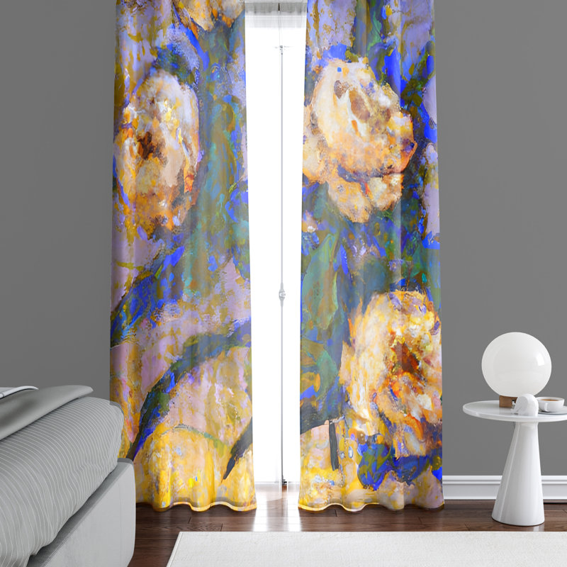 Paire de rideaux semi-transparents en polyester Dioselin, L 40 po x L 52 po