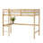 Twin Solid Wood Loft Bed with Built-In Desk-4882437