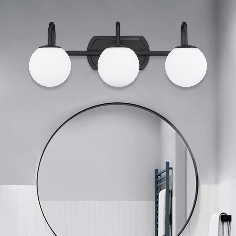 Éclairage pour salle de bain Dianela, Noir