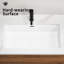 Évier de cuisine et de salle de bain blanc de 28 pouces, encastré et sur comptoir, grande taille, lavabo à fixation double pour salle de bain, forme rectangulaire, pratique et élégant