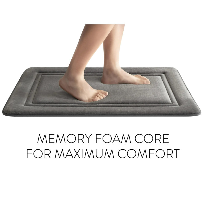 Tapis pour salle de bain Sharer Image Hotel, Gris foncé