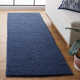 Amira Solid Color Handwoven Wool/Cotton Area Rug in Blue
