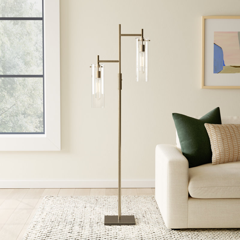 Gilbert 64.25'' Traditional Floor Lamp, Antique Brass