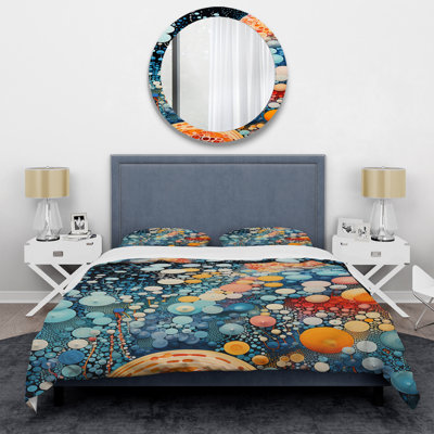 Ensemble de housse de couette Colorful Ink Microscopic Fantasia 4 - Abstract Shapes