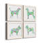 Tapisserie Labrador - ensemble de 4 peintures sur toile encadrées-60147992-60147995