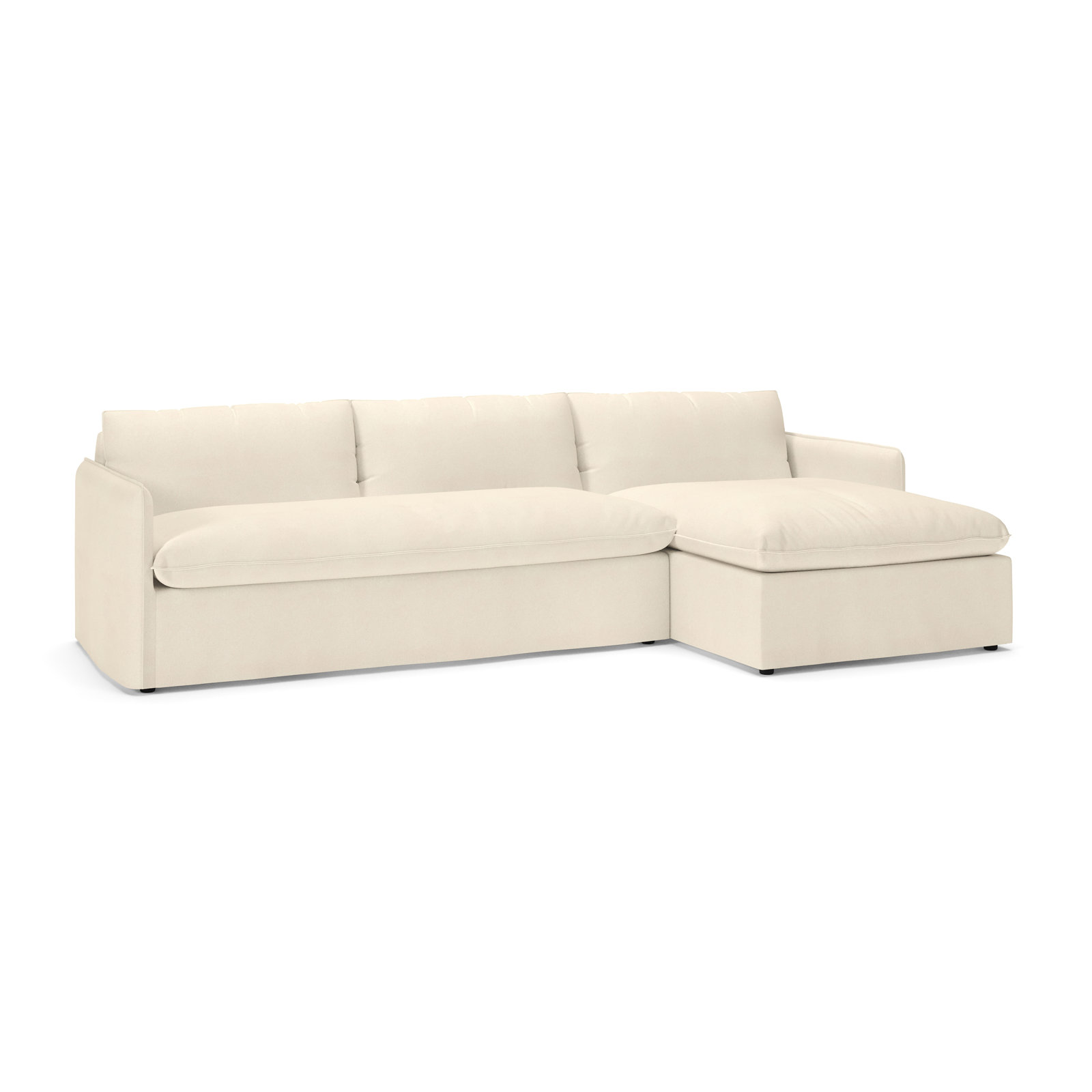 Bellatrix Sectional with Chaise, Bayou Natural Canvas, Right Hand Facing