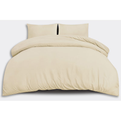 Jermelle Microfiber Solid Colour Duvet Cover with Pillowcases Included