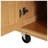 Compact Bamboo Rolling Kitchen Cart with Stainless Steel Top, Natural Finish