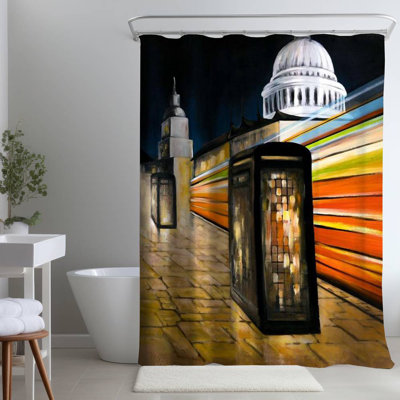 Shower Curtain CI277 – Polyester Shower Curtain, Dye Sublimation Print, 71" W × 74" L