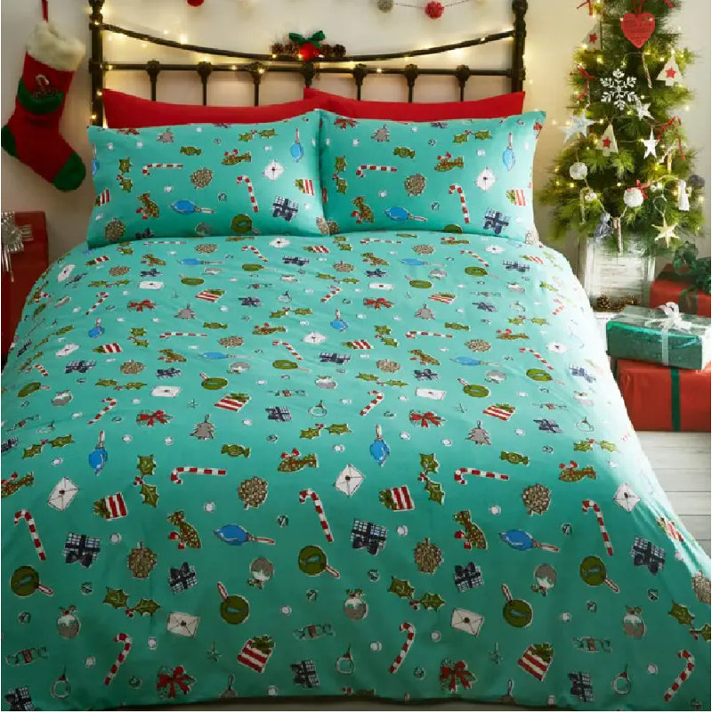 Cotton Blend Abstract Duvet Cover Set with Pillowcases, 200 x 200cm Duvet Cover + 2 Standard Pillowcases