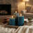 Fluted Ribbed LED Pillar Candles, with Reflective Melted-Wax Effect – Flickering Flame, Remote, Dimmable, Flameless, Battery Operated, Home & Wedding Decor (Set of 3)-120141901