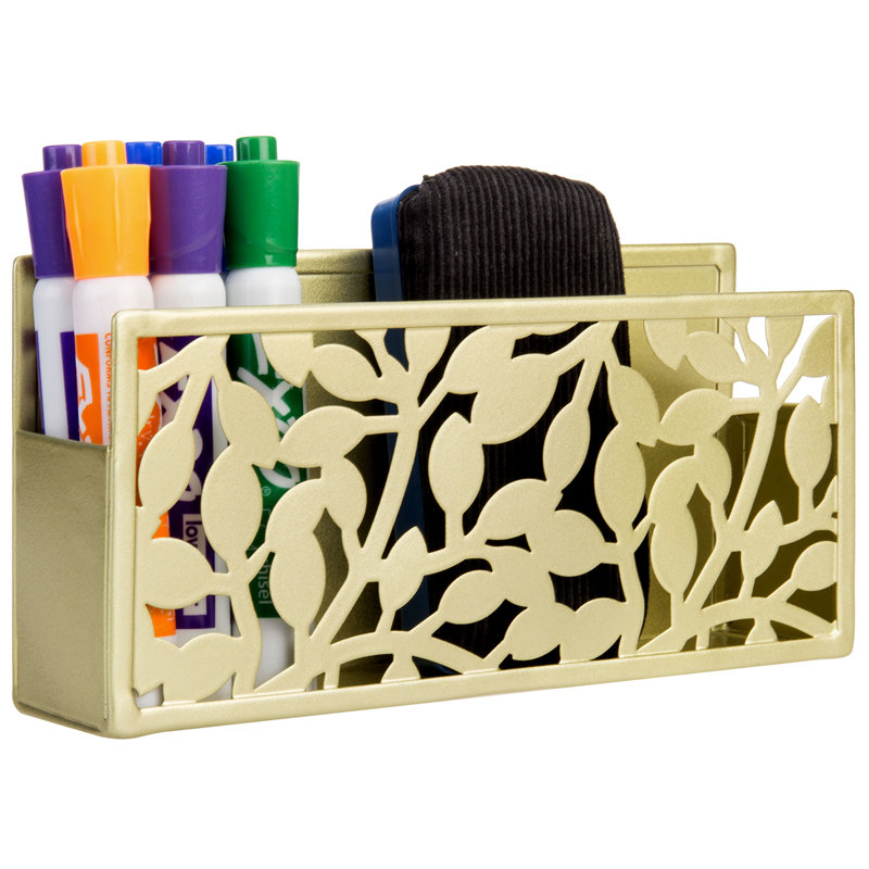 Metal Floral Magnetic Pen Holder