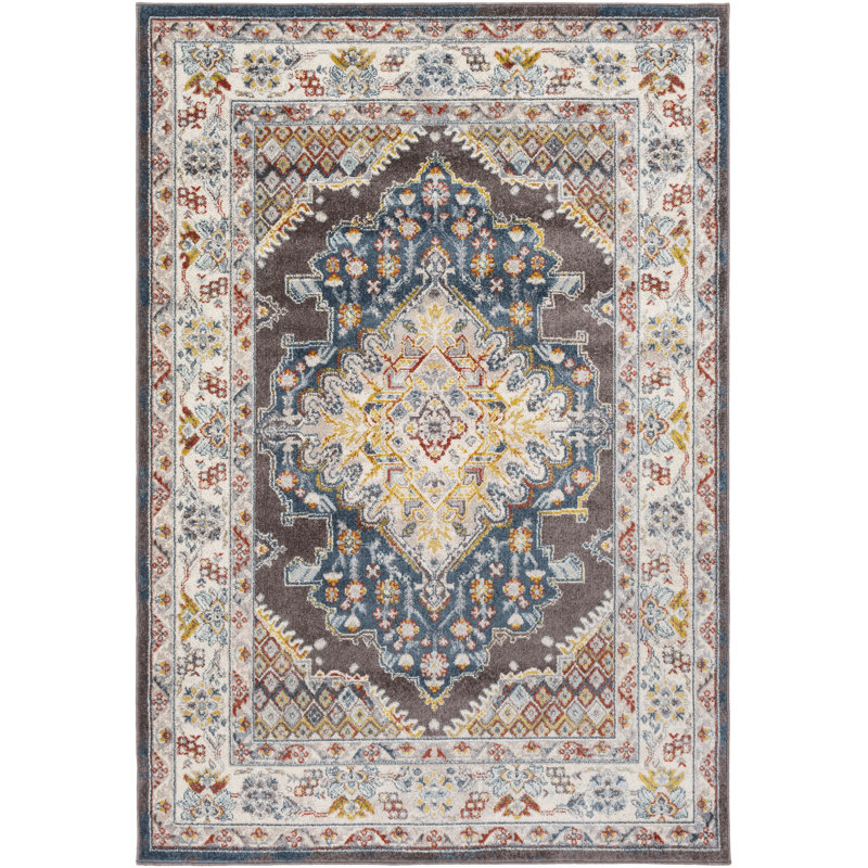 Flatiron Machine Woven Oriental Ivory Area Rug, Rectangle 7'10" x 10'3"