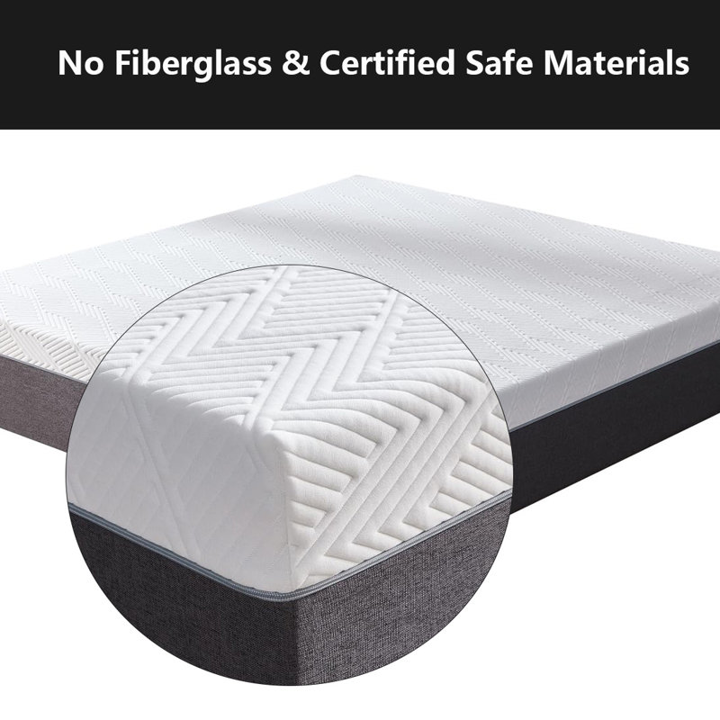 8 Inch Mattress No Fiberglass Gel Memory Foam Mattress, Medium Firm Support, Motion Isolation, Twin