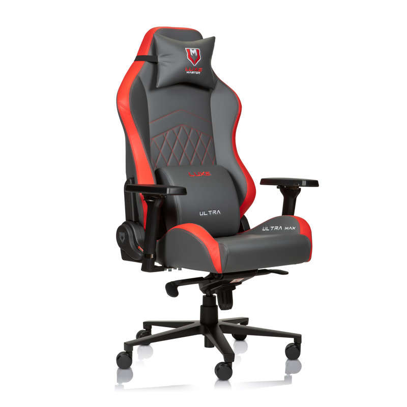 Ultra Max Office, Desk, Ergonomic and Gaming Chair, Gray/Red