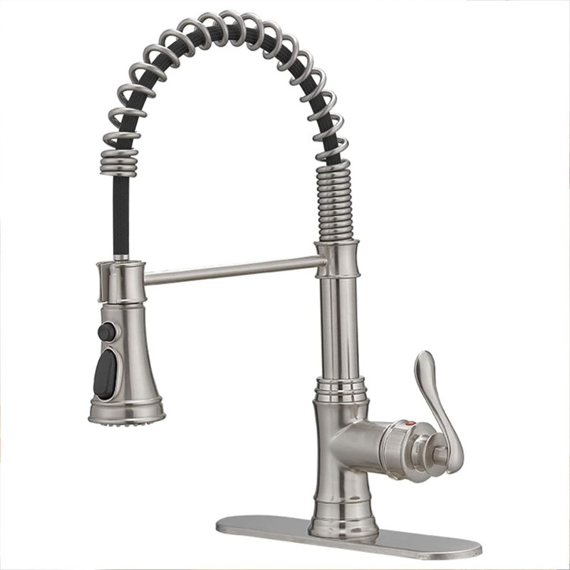 AWZTOO Pull Down Kitchen Faucet, Brushed Nickel