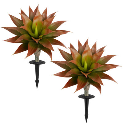Faux Ground Inserted Agave Plant