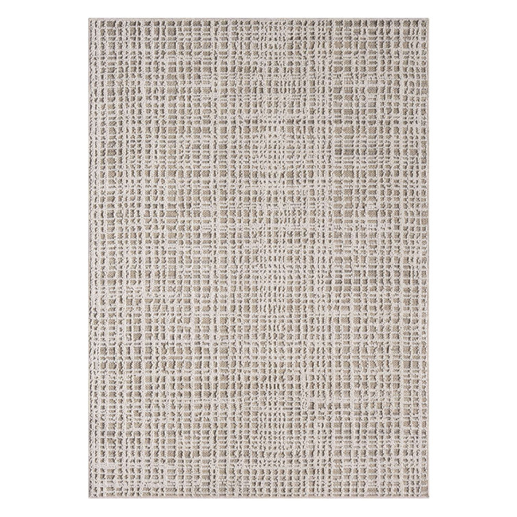 Burrosa Polypropylene Beige Indoor/Outdoor Rug