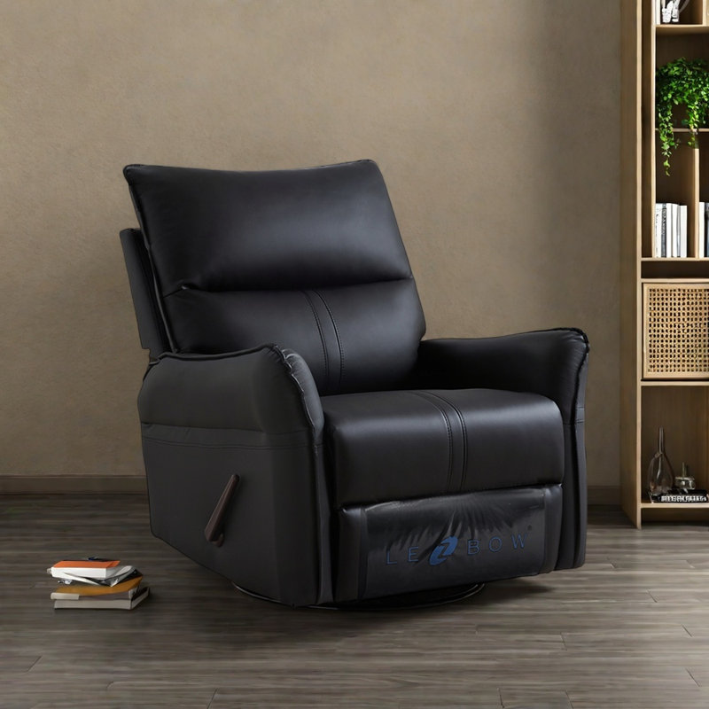Une chaise longue confortable et stable, Noir