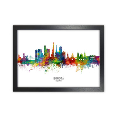 Bogota Colombia Skyline by Michael Tompsett - Print