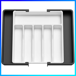Expandable Silverware Drawer Organizer – Adjustable Plastic Utensil Tray For Spoons, Forks & Knives | BPA-Free Flatware & Cutlery Storage | Large Kitchen Drawer Divider