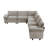 Modern Contemporary 6-Piece Modular Sectional Sofa-118377385-118377387-118377389
