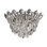 Trilliane Strands 4 Light 17in x 10.5in Flush Mount in Polished Stainless Steel with Clear Heritage Handcut Crystals