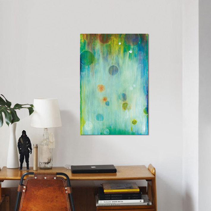« souffled glass », impression sur toile, H 40 po x l 26 po x P 1,5 po, Pas de tapis, Toile tendue