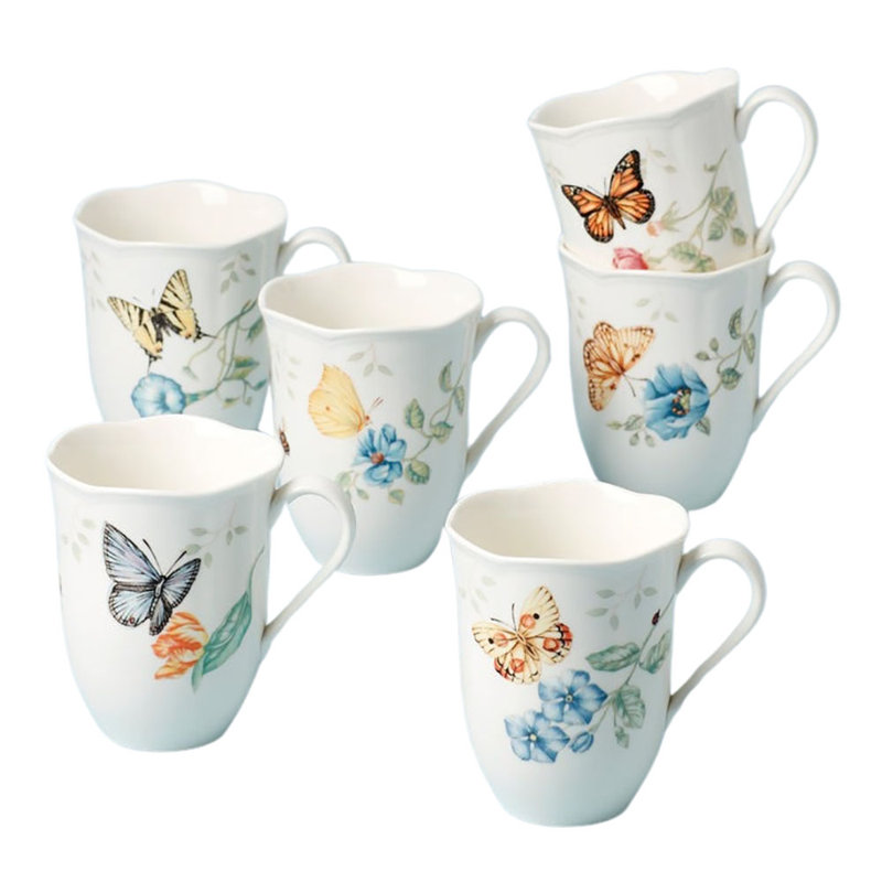 Butterfly Meadow Mugs Set Of 6 By Lenox