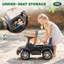 Rangement pour scooters pour enfants 10,2 x 4,3 x 6,5 po en Pp noir et acier de 18 à 36 mois