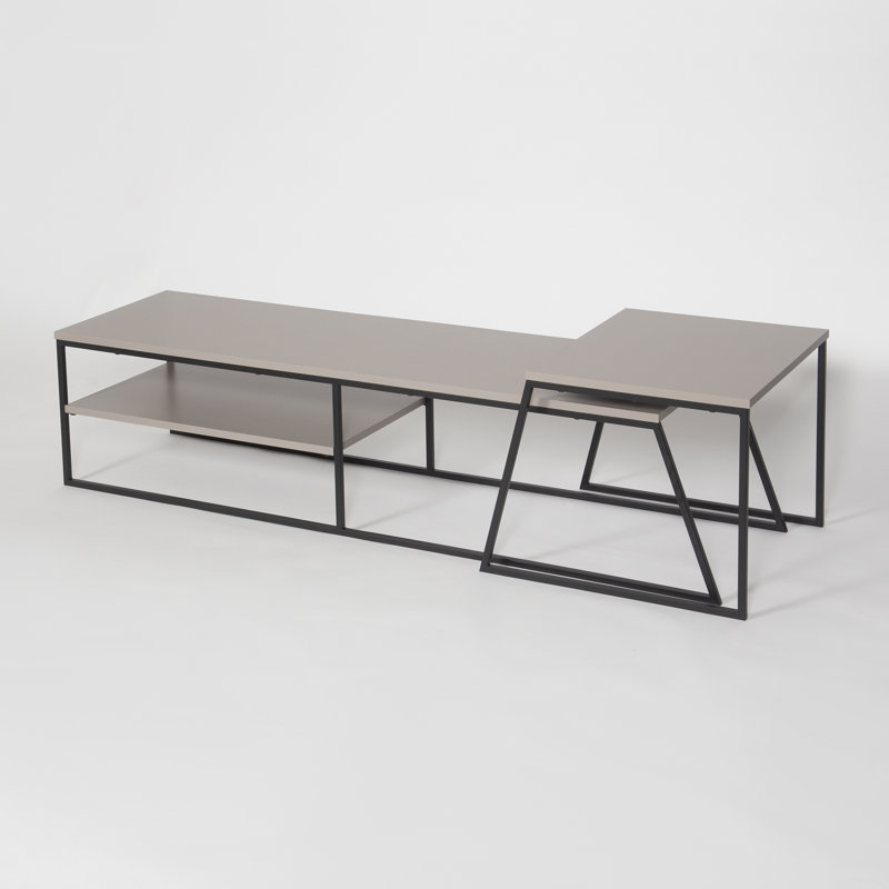 Pal Modern TV Unit Multimedia Centre Stand With Storage White 163cm, L.Mocha