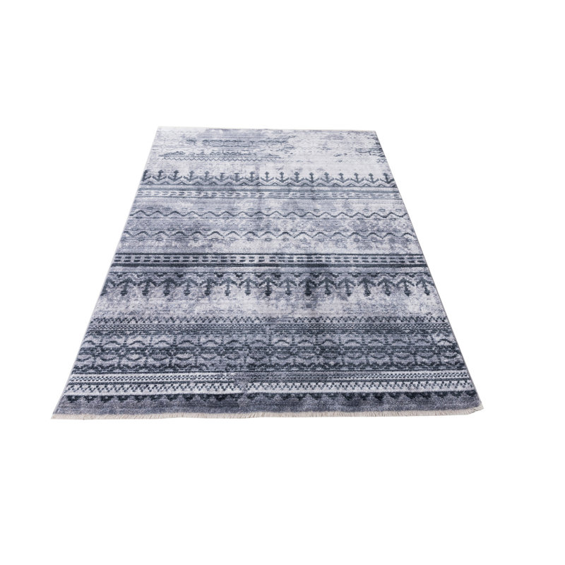 Tapis noir Bowersville Southwestern, Rectangle 5 pi x 7 pi